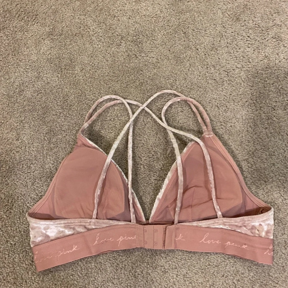Pink by Victoria Secret Velvet Bralette - Picture 3 of 7